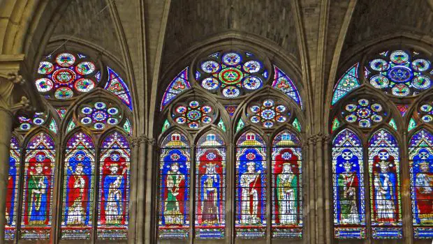 Stained glass windows of the Saint-Denis Basilica