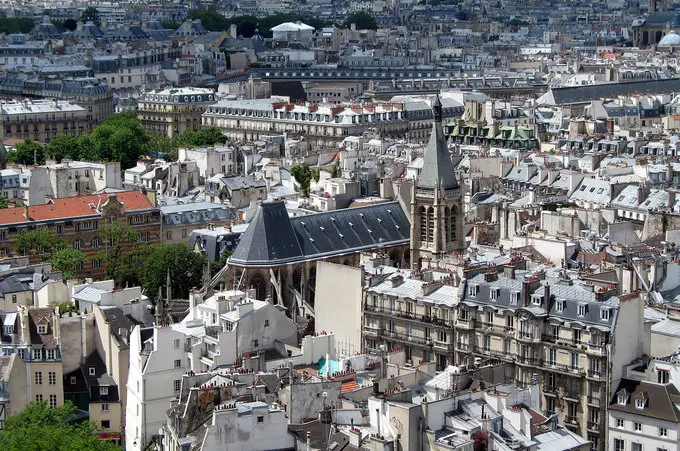 Vista aérea del barrio latino