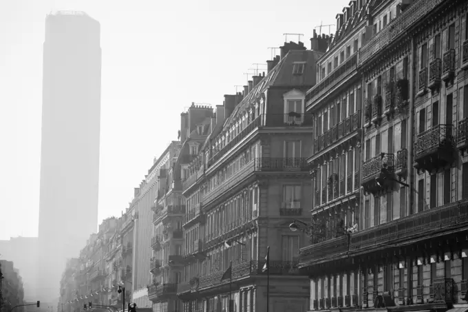 montparnasse paris blanco y negro