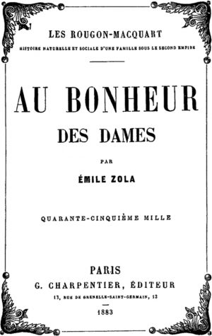 Au bonheur des Dames d'Emile Zola