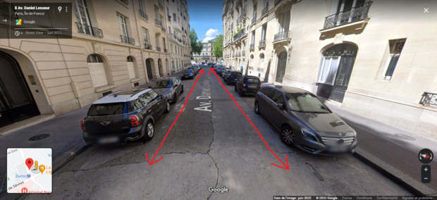 Parking gratuit Avenue Daniel Lesueur