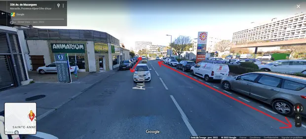 Parking gratuit Avenue de Mazargues