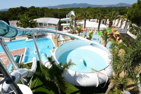 Piscines et toboggans du camping