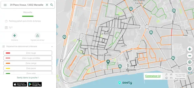 Carte du 2ème arrondissement de Marseille sur Seety