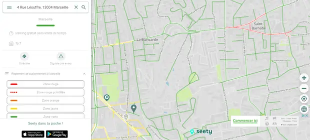 Carte du 4ème arrondissement de Marseille sur Seety