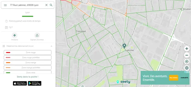 Carte du Quartier Läennec sur Seety