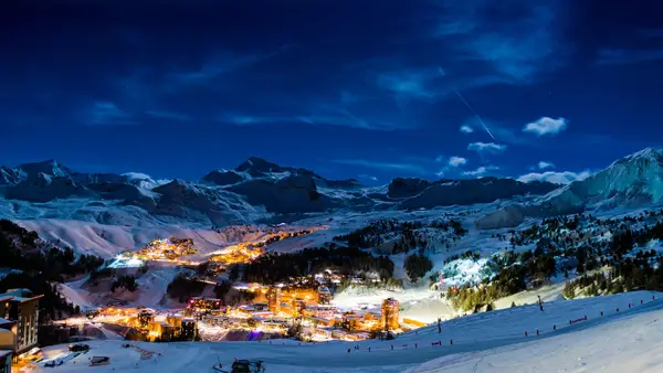 La Plagne de nuit