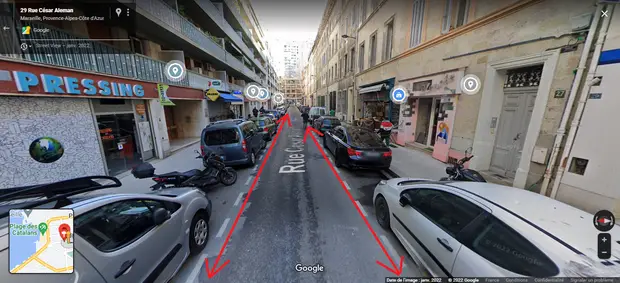 Parking gratuit Rue César Aleman