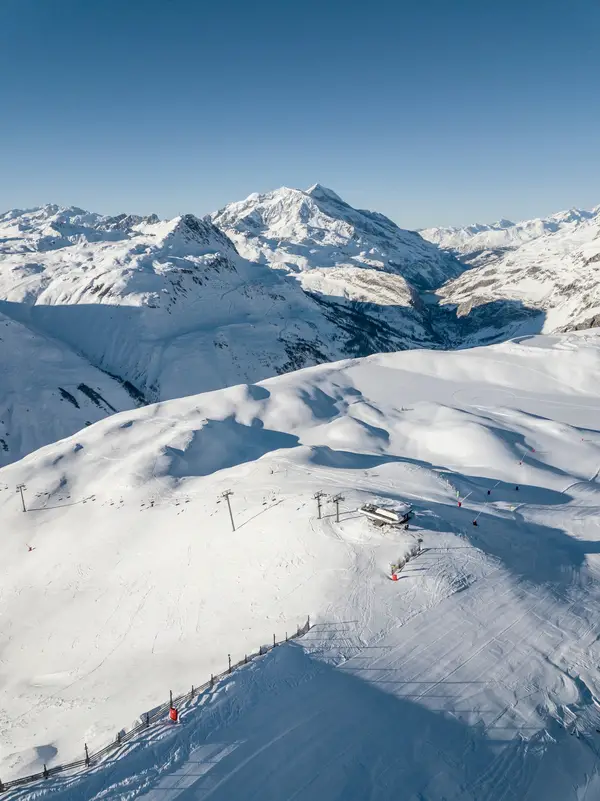 Piste Val d'Isère vue du ciel