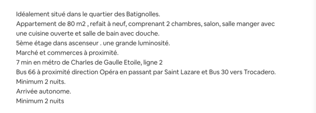 Airbnb 17ème bis
