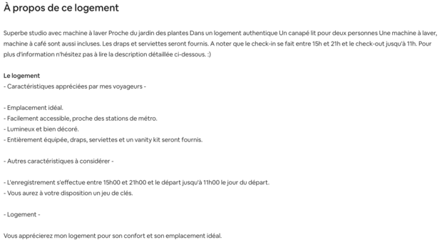 Airbnb Quartier Latin bis