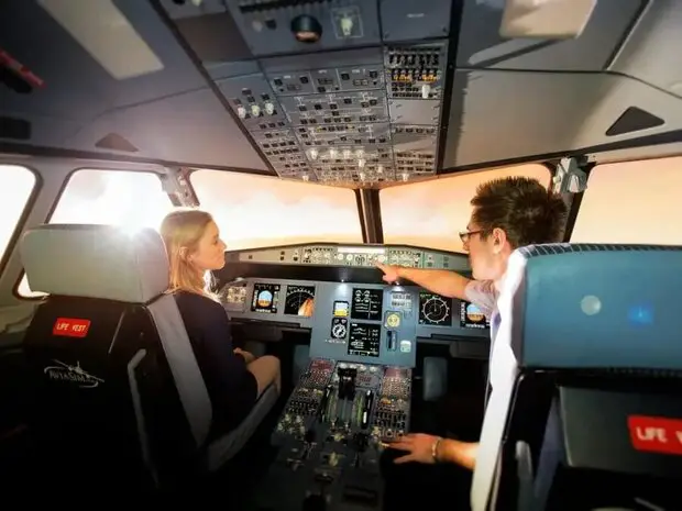Stage anti-stress en avion dans un simulateur