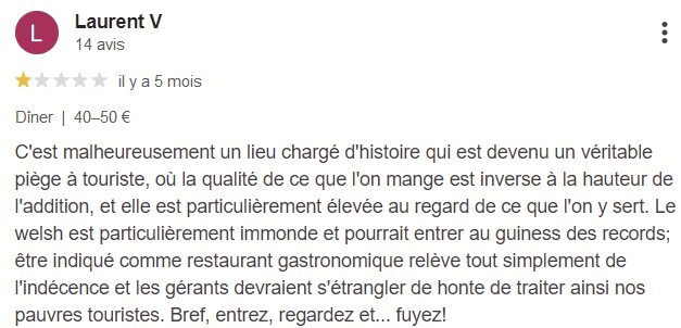 avis tarifs café de flore