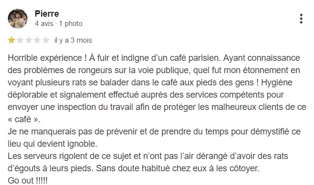 avis souris café de flore
