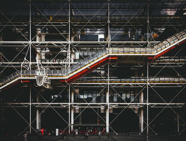 Une face du Centre Pompidou