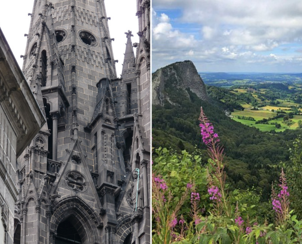 Cathédrale Clermont-Ferrand et volcans Auvergne
