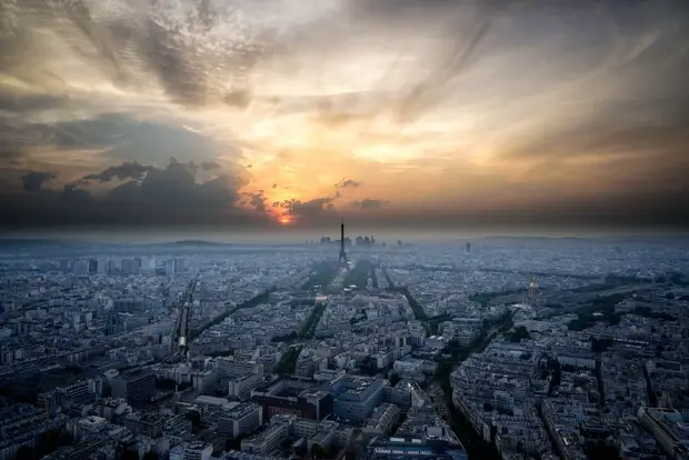 Coucher de soleil depuis la Tour Montparnasse