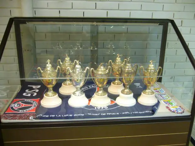 French football cup trophies (Coupes de France) of the PSG