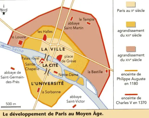 Développement de Paris au Moyen-Age