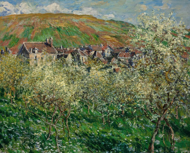 Les Pruniers en Fleur - Claude Monet