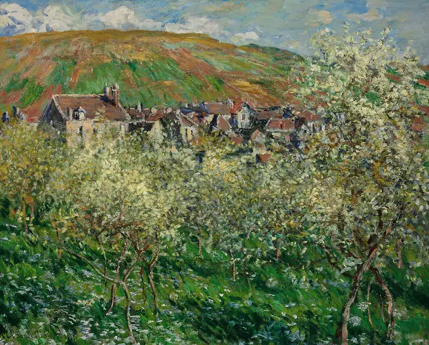 Les Pruniers en Fleur - Claude Monet