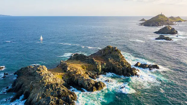 Paysage hélicoptère en Corse