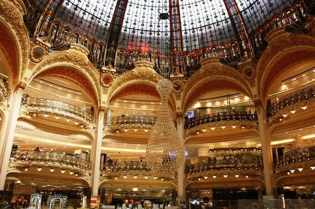 Les galeries Lafayette à Paris