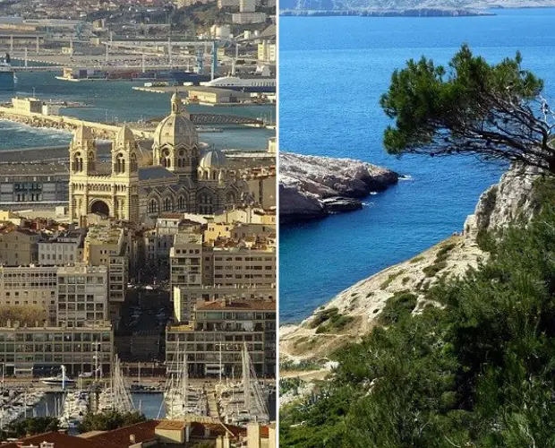 Vue de Marseille et calanques