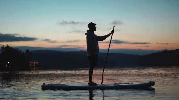 Paddle coucher de soleil