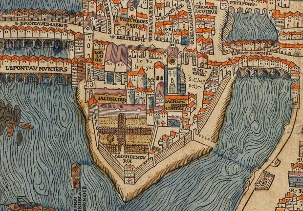 Plan médiéval du Palais de la Cité