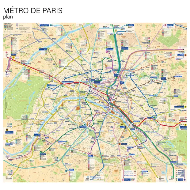 Plan metro disponible sur l'app