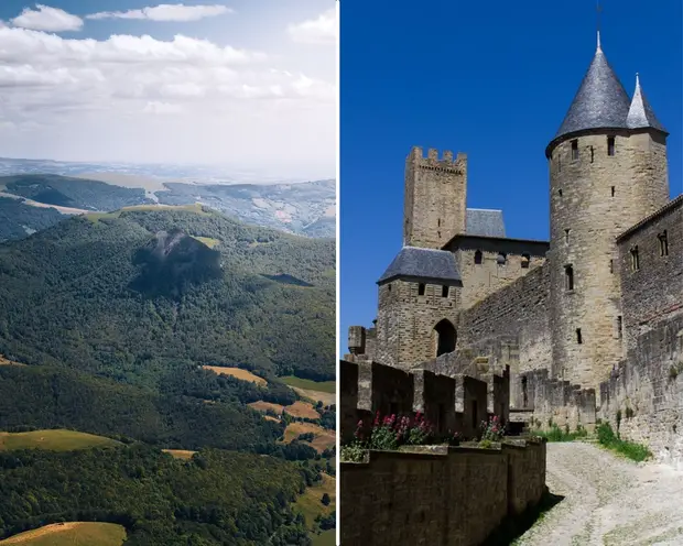 Volcans d'Auvergne et Carcassonne