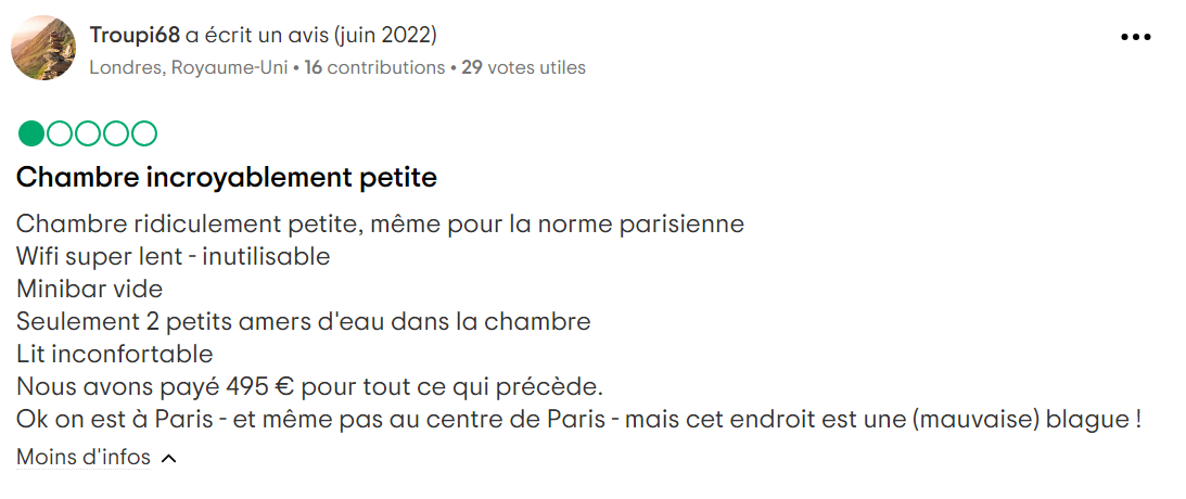 taille chambre métropolitan