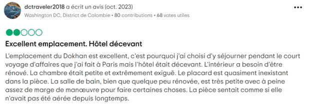 taille chambre dokhans