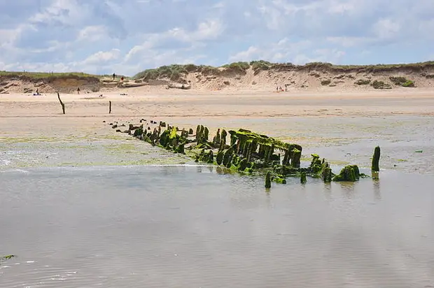 American boat's wreck on utah beach