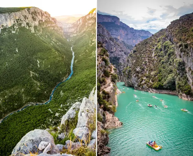 Vue des Gorges et rafting