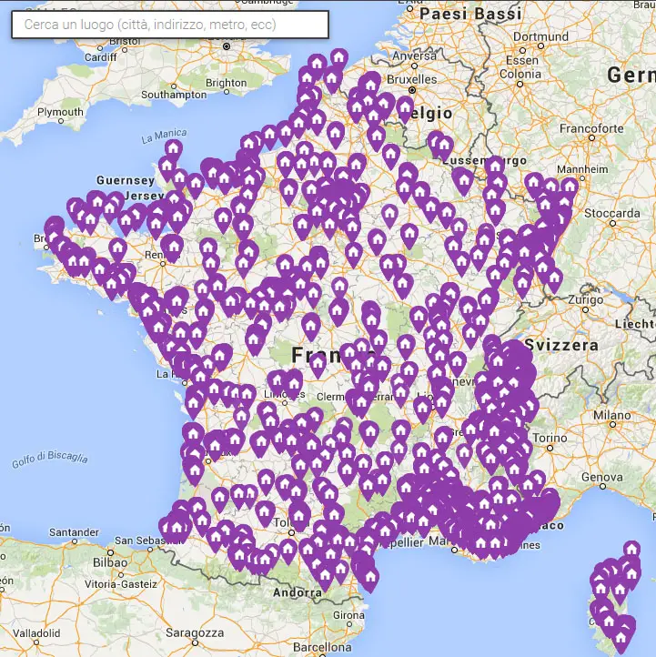 Ricerca gli hotel sulla mappa