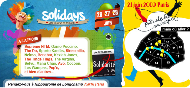 Solidays et la f&ecirc;te de la musique