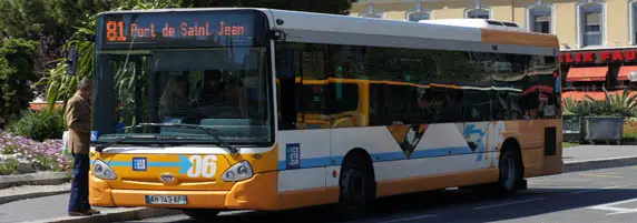 Bus de Nice ligne d'azur