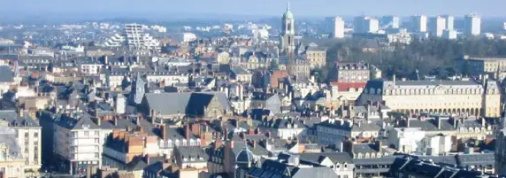 Vue aerienne de Rennes