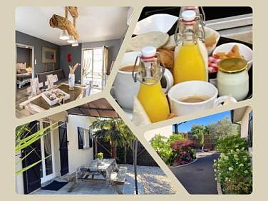 Les cottages du Bassin d'Arcachon   Appartements avec terrasse et espace paysagé  Petit déjeuner sur demande